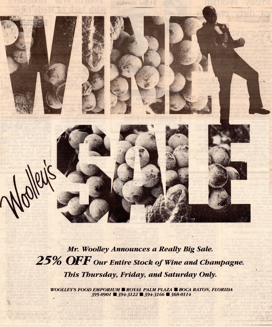 12 15 1996   Woolleys Wine Sale Ad